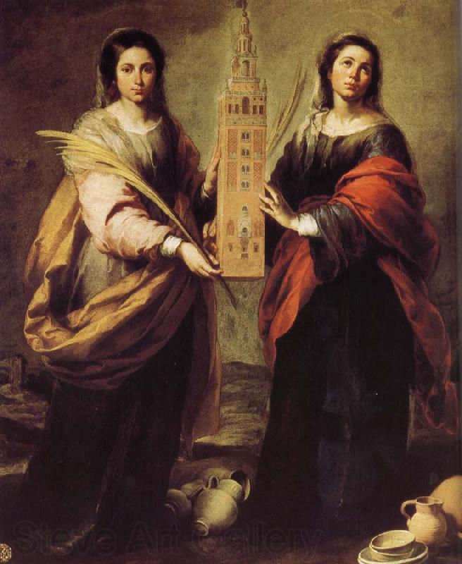 Bartolome Esteban Murillo San Seta and St. Lucie Princess Na Spain oil painting art